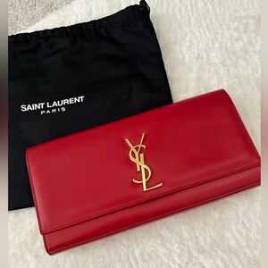 Saint Laurent Red Clutch YSL